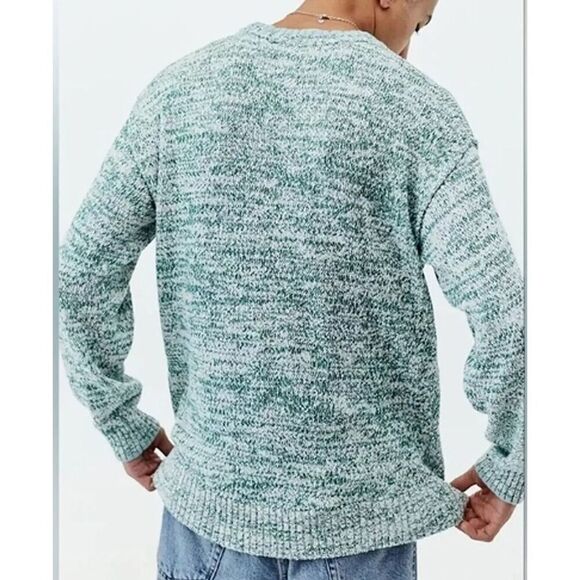 BDG x Urban Outfitters Men's Sz L Clark Green Crew Neck Pullover Sweater - Picture 10 of 10